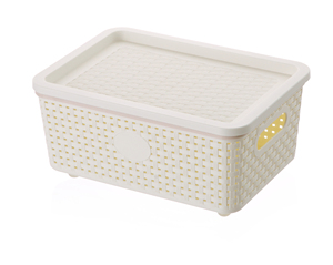 Práctica PP contenedor de almacenamiento de hogar organizador con cubierta de mantener algo <span class=keywords><strong>en</strong></span> lugar de tamaño pequeño - Product Image 1