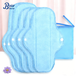 Serviettes hygiéniques réutilisables AIO 6 pièces, douces pour la peau, pour femmes, pour l'incontinence et les règles, pour les Africaines, les Européennes, les Sud-Américaines et les <span class=keywords><strong>Nord</strong></span>-Américaines - Product Image 1