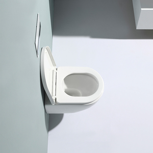 Set wc da bagno da 48 cm con montaggio a parete in stile occidentale di fascia alta in ceramica a due pezzi con ciotola allungata senza montatura da parete-Hang <span class=keywords><strong>W.C.</strong></span> - Product Image 4