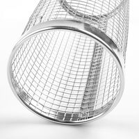 Accessoires de barbecue pour le camping en plein air, panier à griller roulant en acier inoxydable, barbecue portable en acier inoxydable pour pique-nique en plein air
