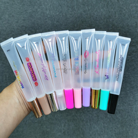 Tubos de Brillo Labial Vacíos de 6 ml, Transparentes, Redondos, Rosas y Blancos, con Aplicador Grande