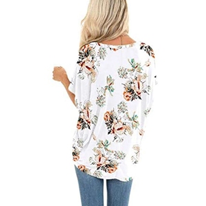 Nuovo Arrivo delle Donne T-Shirt Tie-Dye Gradiente Stampato Tee Shirts O Collo Casuale Manica Corta Tee Shirt Top - Product Image 4