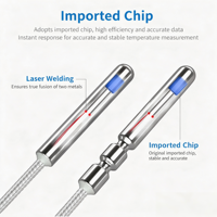 Sonde transmettrice de température haute précision 4~20mA RS485 en acier inoxydable