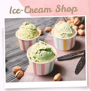 Envase de Papel Kraft de Alta Calidad de 6oz/8oz para Alimentos, Personalizado, para Snacks, Helados, Yogur, con Tapa - Product Image 2