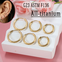 Anneau clicker articulé en titane ASTM F136 hypoallergénique pour piercing de nez, d'oreille (cartilage, hélix) – Plusieurs tailles