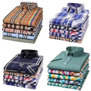 Của nam giới Buck trại flannel giản dị áo sơ mi dài tay áo kẻ sọc nút xuống với vải to sợi còng 100% Cotton chống nhăn - Product Image 3