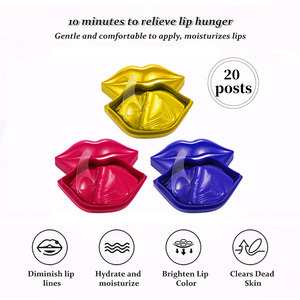 Masque Lèvres en Gelée Rose au Collagène et à l'Acide Hyaluronique Végétalien, Parfum Pêche, Forme Lèvres, Vente en Gros Usine - Product Image 2