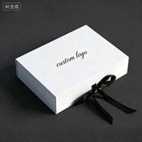 Boîte cadeau pliable à fermeture magnétique rigide, intérieur en satin de luxe, emballage en carton, logo personnalisé pour l'emballage de perruques