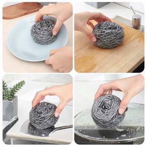 แผ่นใยขัดทำความสะอาดครัวแบบตาข่ายเคลือบทองแดงสแตนเลส  เป็นมิตรกับสิ่งแวดล้อม ได้รับการรับรองมาตรฐาน ISO9001 สำหรับหม้อ กระทะ และอ่างล้างจาน - Product Image 5