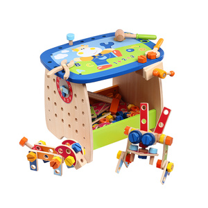 Jouets éducatifs <span class=keywords><strong>Montessori</strong></span> en <span class=keywords><strong>bois</strong></span> pour tout-petits de 2 à 3 ans, établi de travail de motricité fine avec vis - Product Image 1