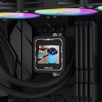 Système de refroidissement par eau COOLLEO ICE CORE VISION 360 BK ARGB pour boîtier d'ordinateur de jeu Intel LGA115X/1200/1700/1851 AM4/AM5