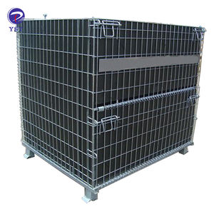 <span class=keywords><strong>PET</strong></span>プレフォーム用倉庫亜鉛メッキ溶接PPシートワイヤーメッシュ折りたたみ式スタッカーコンテナ - Product Image 3