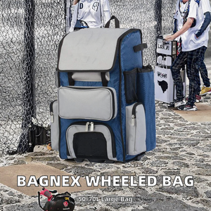 Custom Player Name <b>Baseball</b> Sports Rolling Backpack Batting <b>Bat</b> Carry Backpack Teamwear Backpack - Product Image 2