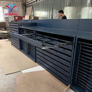 Hiển thị đứng với ngăn kéo của kim loại và gỗ hiển thị tủ showroom sàn đẩy kéo gốm gạch hiển thị giá - Product Image 1