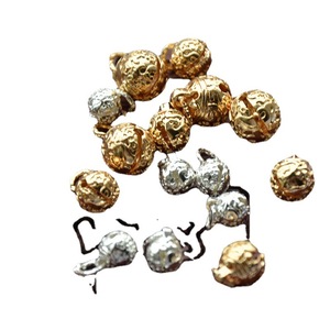 Pure <b>Copper</b> Color Preserving Palace Pattern Bell Round Antique Style Jewelry Findings For Hair Clothing DIY Earrings <b>Bracelets</b> - Product Image 5