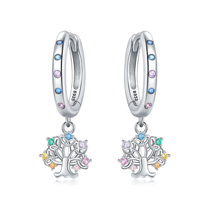 Boucles <span class=keywords><strong>d</strong></span>'oreilles clous en zircon en forme de cœur, série rose doux, fleurs de cerisier, marguerites, papillons, en argent plaqué or luxueux - Product Image 3