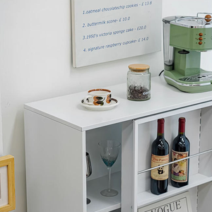 Meuble de rangement moderne de style nordique pour salon, bibliothèque, armoire de rangement pour salle à manger, buffet en métal pour chambre à coucher - Product Image 4