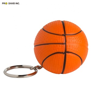 Soft PU Basketball Shape Keychain Promotional Gift Stress Toy <b>Ball</b> Customized Color & Logo Safety Certified - Product Image 4