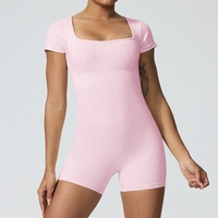 Tenue de yoga sans couture pour femme, style européen et américain, effet délavé, à manches courtes, moulante, pour fitness, danse et sport