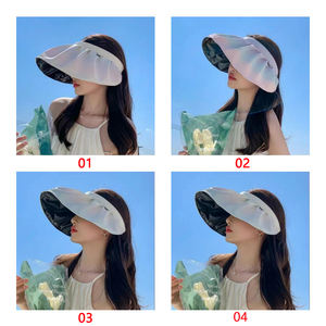 FF1481 2 en 1 voyage Golf Tennis course visière UPF50 + bandeaux enroulables chapeau de <span class=keywords><strong>soleil</strong></span> large bord <span class=keywords><strong>pare</strong></span>-<span class=keywords><strong>soleil</strong></span> chapeau pour femme - Product Image 6