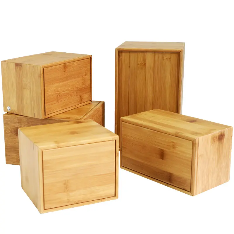 custom unfinished slid lid natural bamboo box ceramics packaging box with sponge lining