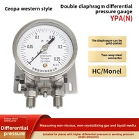 Dual-diaphragm High-static Differential Pressure Gauge YPAN Model 10MPa Valve Group Oil-filled Shock-resistant Stainless Steel