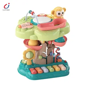 Chengji wholesale early learning piano musical hand drum multifunction plastic tree other educational toys for toddler