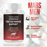 Compléments de vitalité masculine, capsules naturelles de renforcement de la testostérone avec extrait de Tribulus Terrestris, stimulant de la libido pour hommes, 60 capsules végétaliennes