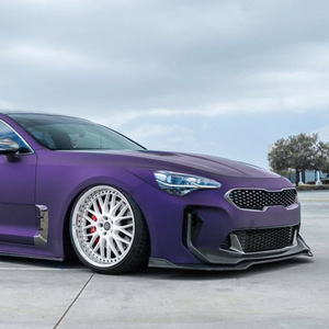 Amp-Z Front Bumper Lip <b>Splitter</b> Carbon Fiber Texture Matte Finish For Kia Stinger GT 2018-2023 - Product Image 3