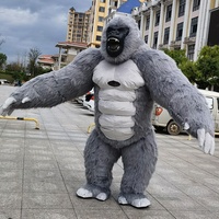 Costume gonflable de mascotte d'orang-outan/gorille pour adulte, conçu sur mesure, pour fête et spectacle, en peluche