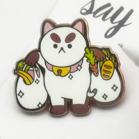Épinglette en métal de design tendance, badge personnalisé en forme d'animal de dessin animé, épinglette en émail dur avec impression sérigraphique