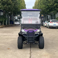 Voiturette de golf électrique 2-10 places, chariots de golf utilitaires électriques au lithium 72V, chariots de golf 72V à batteries au plomb-acide, chariot de tourisme pour camping