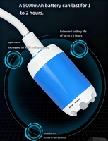 Douche portable électrique rechargeable pour camping, randonnée, extérieur, piscine, robinet de douche mobile, toilette mobile