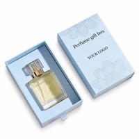 Kotak Hadiah Parfum Mewah Kemasan Laci Karton Kaku Berlapis Beludru Satin Kotak Logo Kustom untuk Parfum Kosmetik