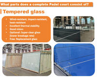 Terrain de padel en gazon artificiel super panoramique PEDI, un terrain de sport de luxe pour le tennis et le futsal