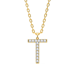 Colgante Minimalista Personalizado con Letra Mayúscula, Diamante Cultivado en Laboratorio de Lujo Premium, Calidad VVS VS EF, Plata de Ley 925, Oro - Product Image 5