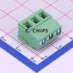DG500-5.08-03P-14-00A(H) Screw Terminal Block Through hole Component (THT),P=5.08mm Connector 1x3P 5.08mm Green Through Hole - Product Image 1