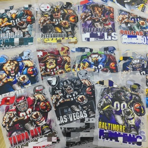 7インチのサッカーチームロゴアイロン接着衣類ラベル、すぐにプレスできる熱転写Tシャツステッカー、DTF転写、PET転写印刷 - Product Image 3