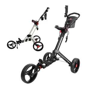 PLAY EAGLE Golf Trolley 3 Räder Nicht automatische Aluminium legierung Golf Pull Cart Faltbare Trolleys zum Verkauf