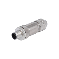 Conector Circular BNC Industrial para Automoción, Resistente al Agua IP67, RF, M12, 4 Machos y Hembras, Carcasa Metálica, Conexión por Tornillo, YMYS, 230V, 4A