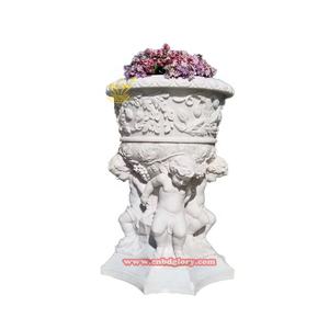 Style européen extérieur jardin rue paysage décoration marbre Statue pilier et Pot <span class=keywords><strong>de</strong></span> fleur pierre Art Sculpture à <span class=keywords><strong>vendre</strong></span> - Product Image 4