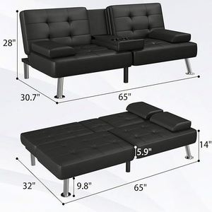 RYH RYH-666 Multi-functional Modern Foldable <b>Sofa</b> <b>Bed</b> Metal <b>Frame</b> Fabric Upholstery for Office Bedroom Living Room Hotel Use - Product Image 1