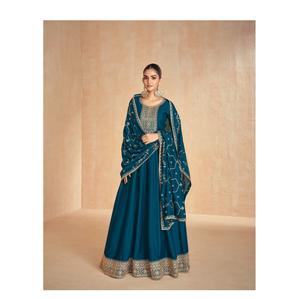 Robe Tanisha Anarkali de création Aashirwad entièrement cousue pour mariage et fête robe pakistanaise de fournisseur indien - Product Image 1