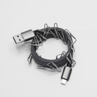 Kabel Pengisian Daya Cepat 120W 1M Tipe-C ke Micro USB Berbahan Nilon Kepang Magnetik untuk iPhone iPad dengan Pengisian Cepat 5A