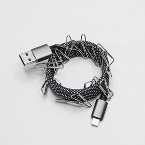Cable de Carga Rápida Magnético de Nailon Trenzado Tipo-C a <span class=keywords><strong>Micro</strong></span> <span class=keywords><strong>USB</strong></span> de 120W y 1M para iPhone y iPad con Carga Rápida de 5A - Product Image 3