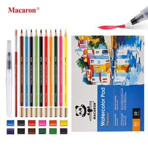 Set <span class=keywords><strong>de</strong></span> Acuarelas Macaron, Acuarelas Sólidas, Bloc <span class=keywords><strong>de</strong></span> Acuarelas A5, Lápices <span class=keywords><strong>de</strong></span> <span class=keywords><strong>Colores</strong></span> <span class=keywords><strong>de</strong></span> Alta Calidad con Pincel <span class=keywords><strong>de</strong></span> Agua - Product Image 2