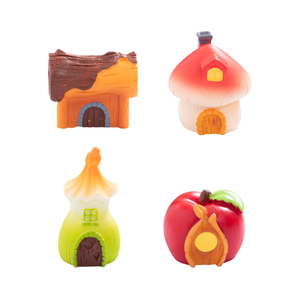 DIY juguetes para niños accesorios artesanías de resina 3D hongo manzana tocón Morning Glory casa forma para bosque Hada jardín casa de muñecas Kit - Product Image 1