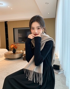 Bracket Collar Knitted <strong>Maternity</strong> Dresses <strong>Autumn</strong> and Winter Comfortable <strong>Wear</strong> Exquisite Medium Long Sweater Dresses