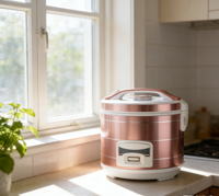 Pabrik Grosir Menjual Langsung Panci Masak Otomatis Digital Pintar dengan Pengontrol Timer, Kapasitas 1L-2.8L, Lapisan Anti Lengket, dan Pengaduk