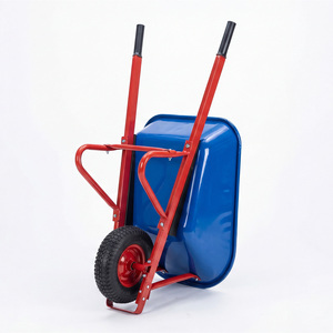 Brouette robuste en métal WH8612P avec plateau en plastique pour jardinage et travaux de construction – Offres spéciales Australie - Product Image 3